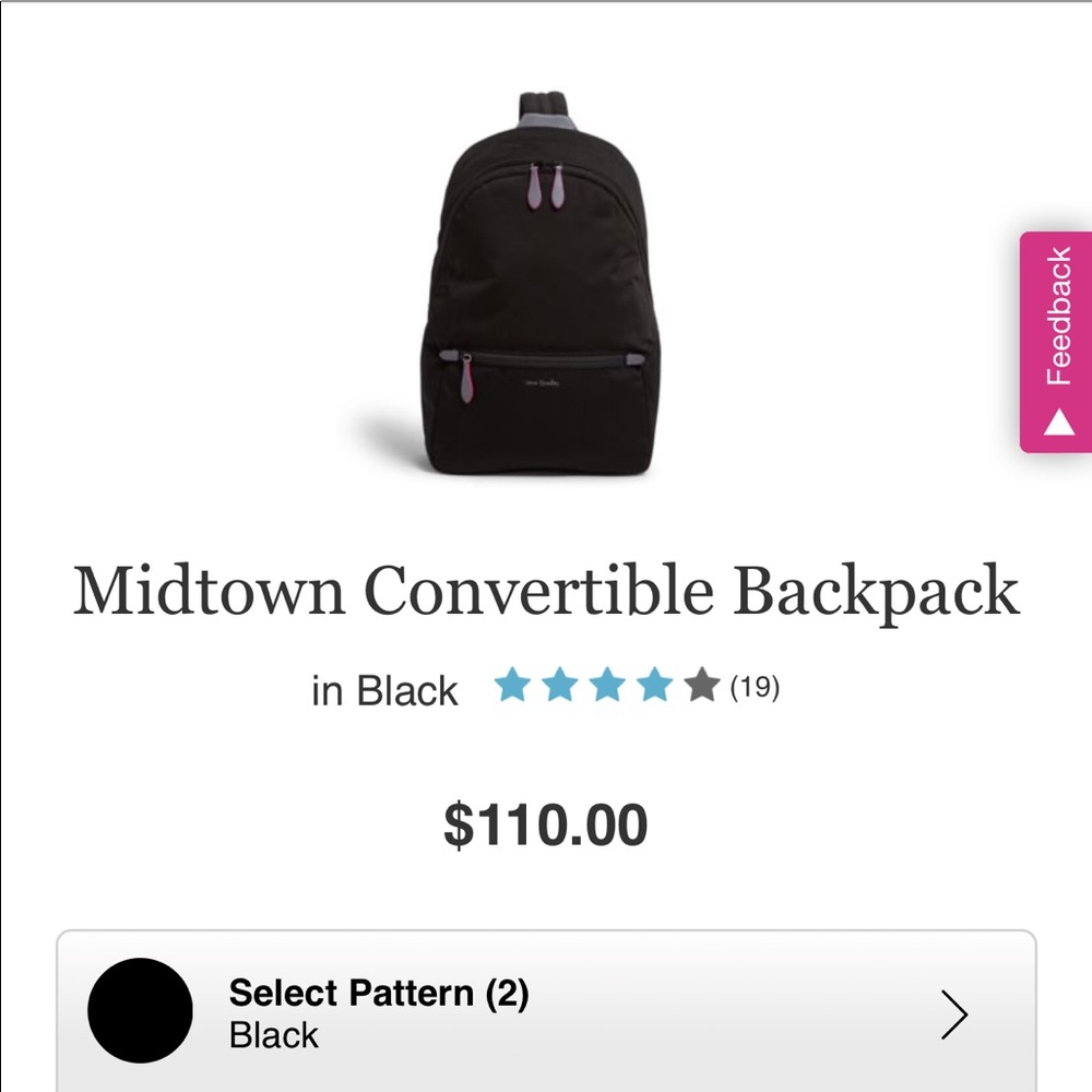 Vera Bradley Midtown Convertible Backpack